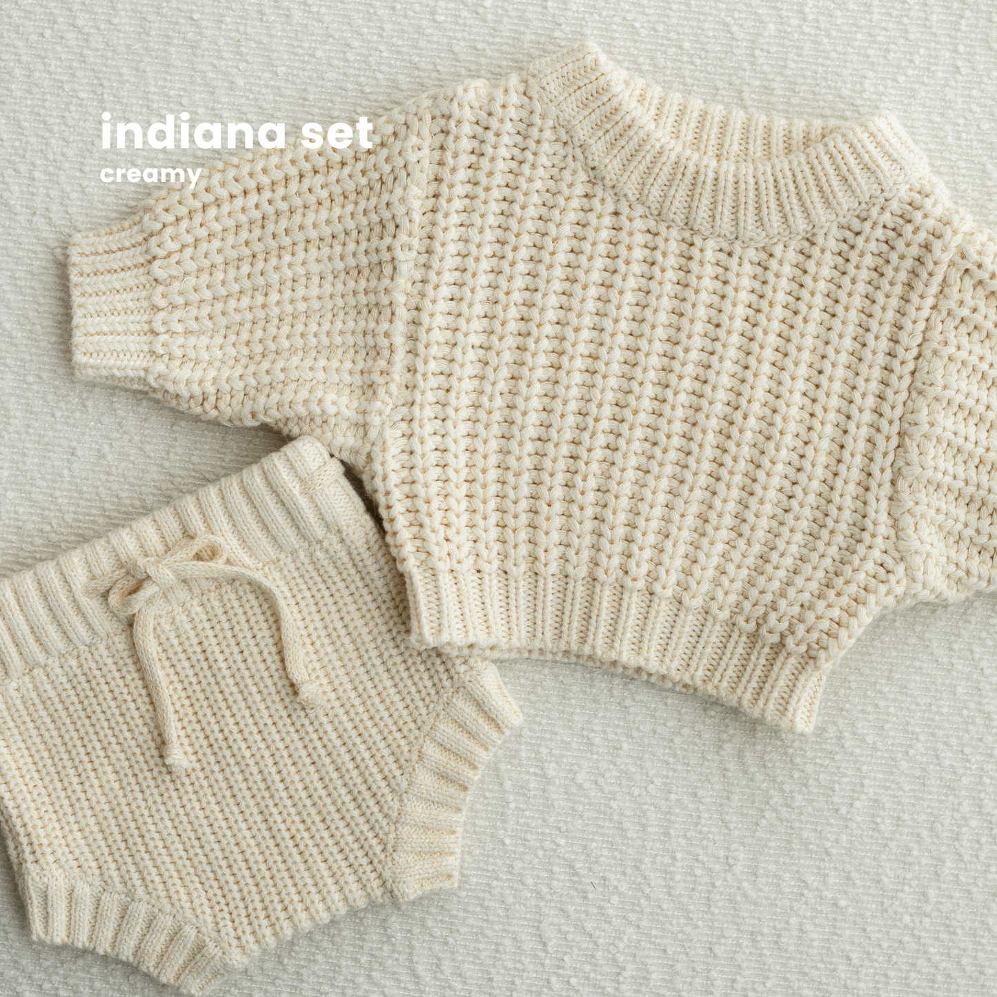 INDIANA NEWBORN SET : CREAMY