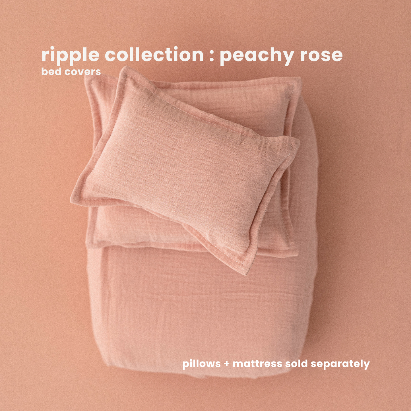 BED COVERS | RIPPLE : peach rose