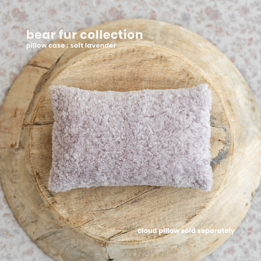 BEAR FUR : soft lavender {pillow case}