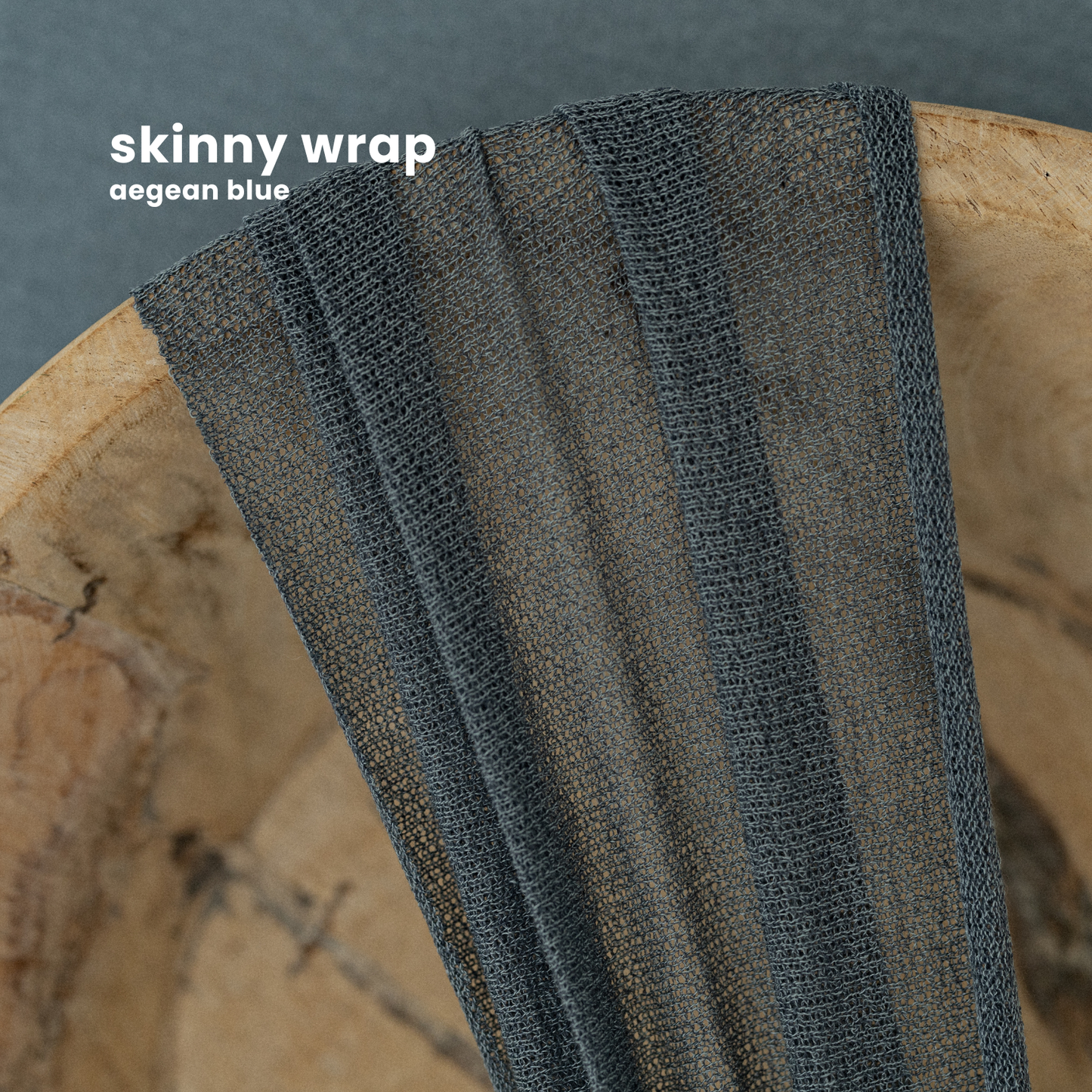 SKINNY WRAP : aegean blue