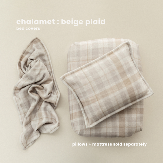 BED COVERS | CHALAMET : BEIGE PLAID