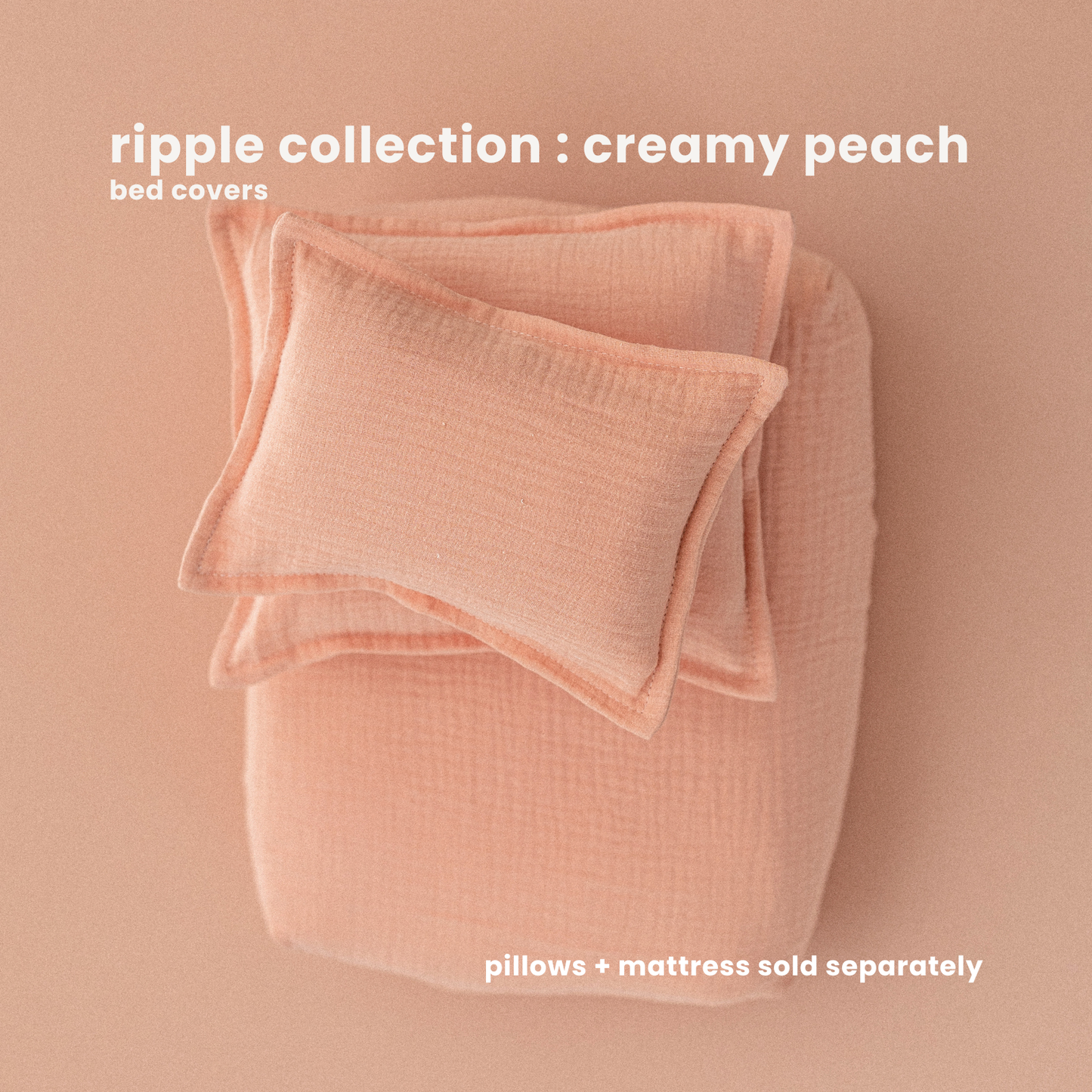 BED COVERS | RIPPLE : creamy peach