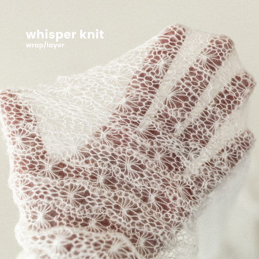 WHISPER KNIT WRAP/LAYER : white