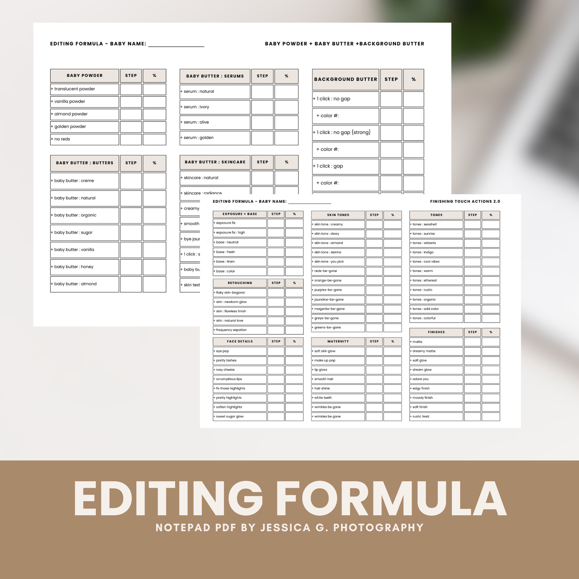 EDITING FORMULA : ACTIONS BY JESSICA G. NOTEPAD PDF – Little Fox & Co ...
