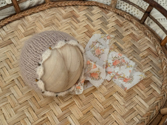 Boho Newborn Bonnet