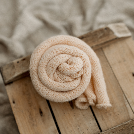 light peach knit wrap