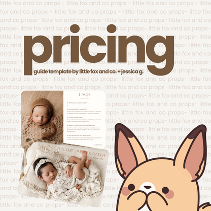 PRICING GUIDE CANVA TEMPLATE by jessica g. + little fox & co.