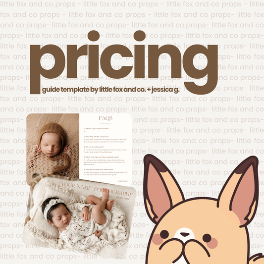 PRICING GUIDE CANVA TEMPLATE by jessica g. + little fox & co.