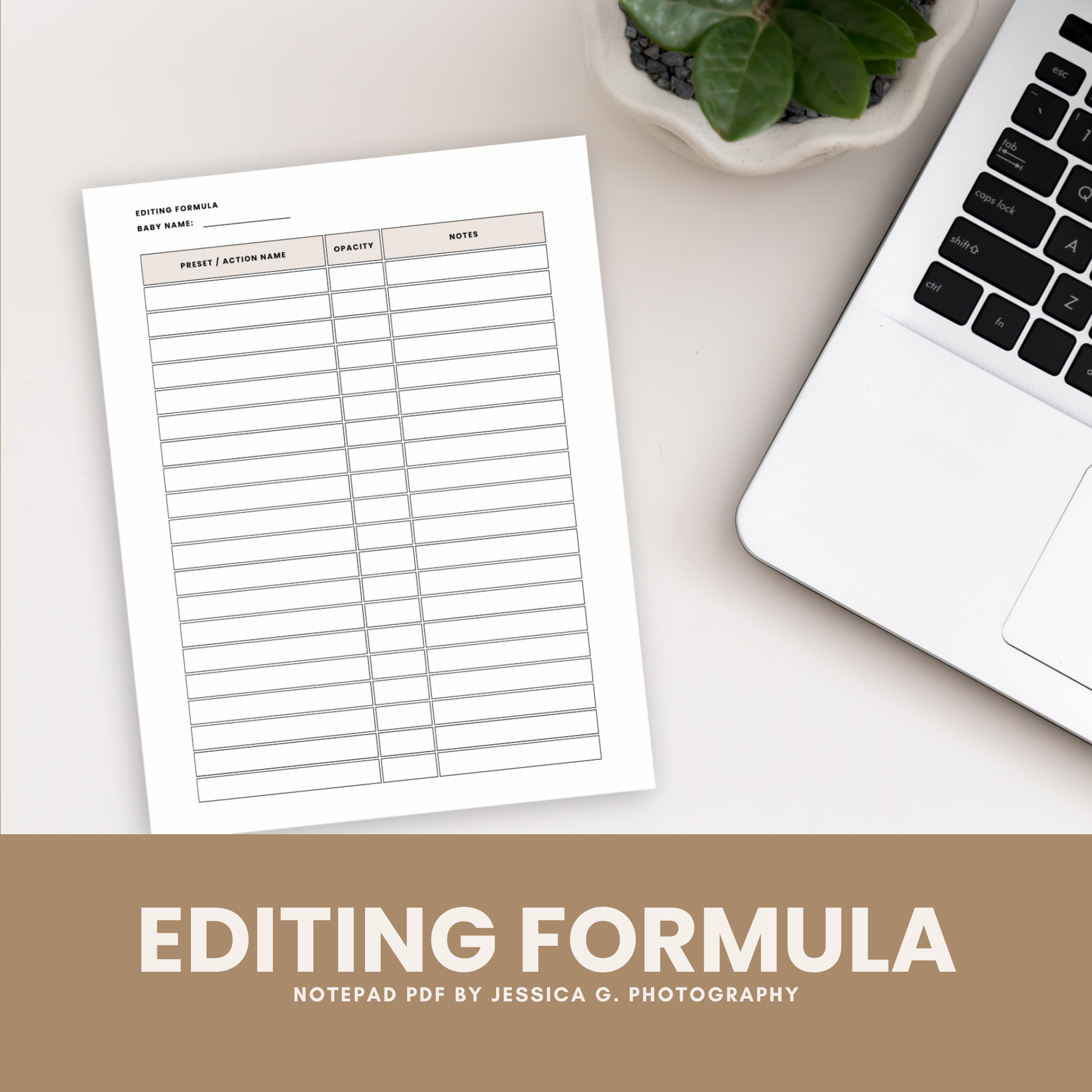 EDITING FORMULA NOTEPAD PDF – Little Fox & Co. Props