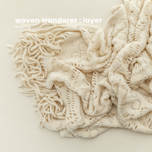 WOVEN WANDERER LAYER : creamy