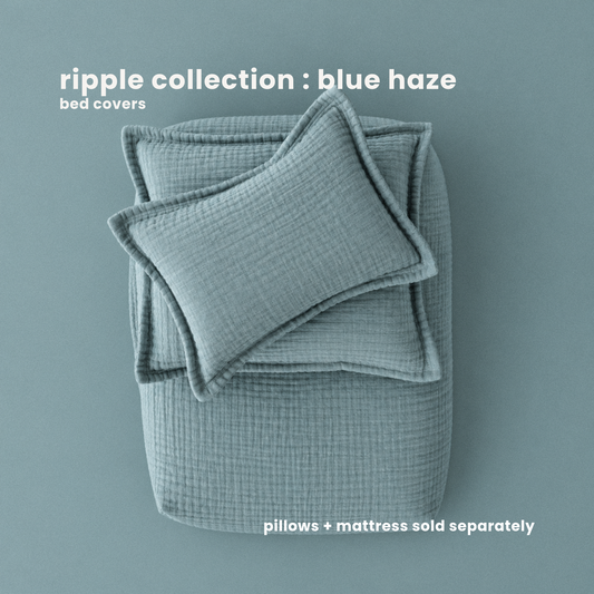 BED COVERS | RIPPLE : blue haze