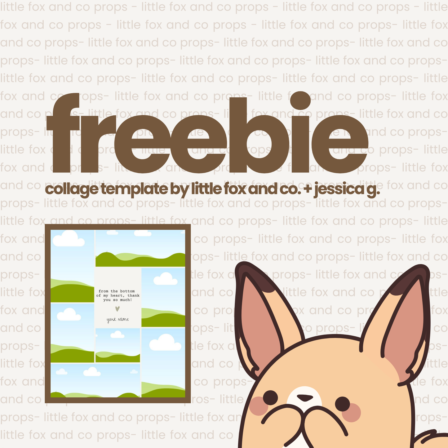 FREEBIE collage template by little fox and co. + jessica g.
