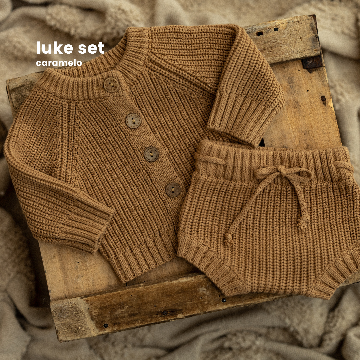 LUKE NEWBORN SET : CARAMELO