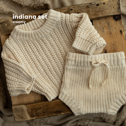 INDIANA NEWBORN SET : CREAMY